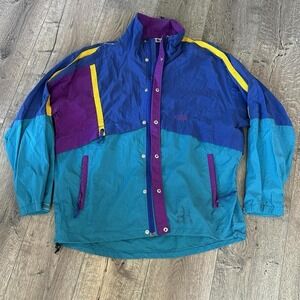 The North Face Nylon Windbreaker Jacket Size L Colorblock Retro 80s 90s